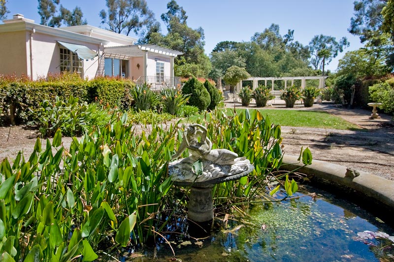 The backyard of a luxury home in the luxurious Santa Barbara Riviera sold by Montecito & Santa Barbara real estate agent and luxury home specialist Louise McKaig. luxury homes, houses for sale.