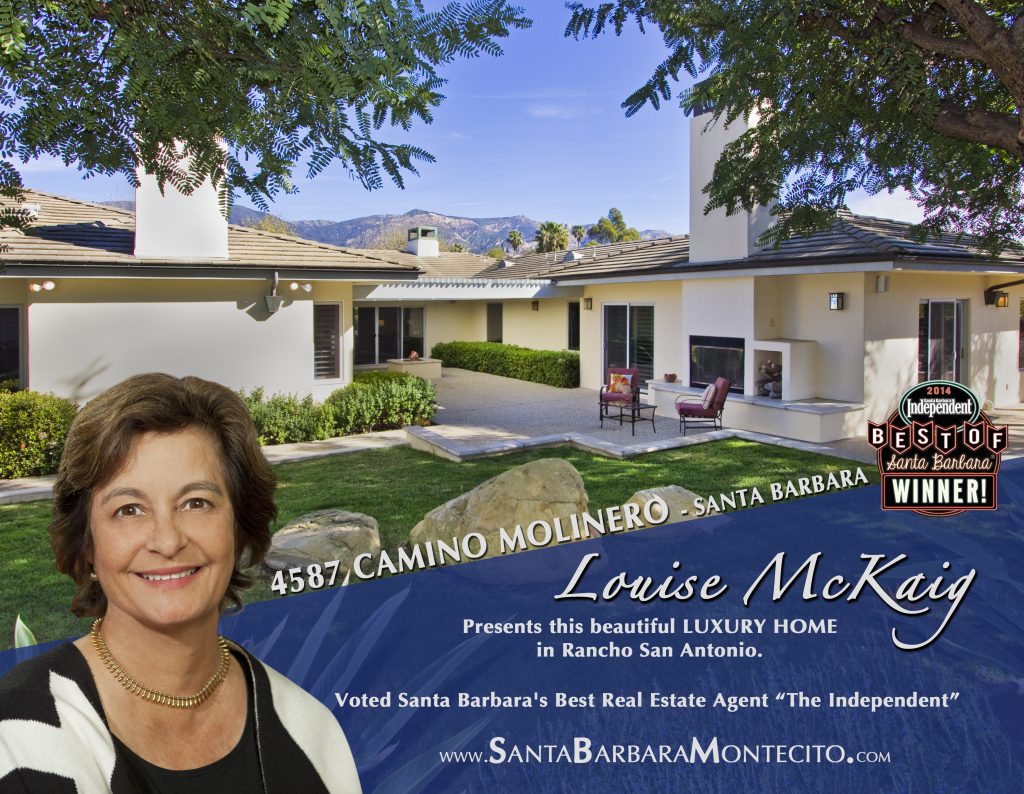 Louise mckaig village properties santa barbara montecito real estate team listed new home in rancho san antonio designed by architect don nulty