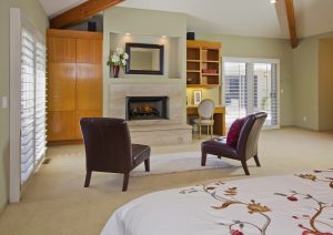 custom fireplace, gas fire, master bedroom with fire place, luxury master, master room, luxury bedroom,